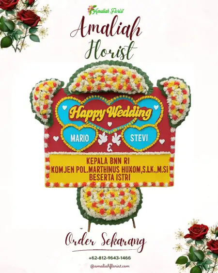 Papan Bunga Pernikahan Kadujaya